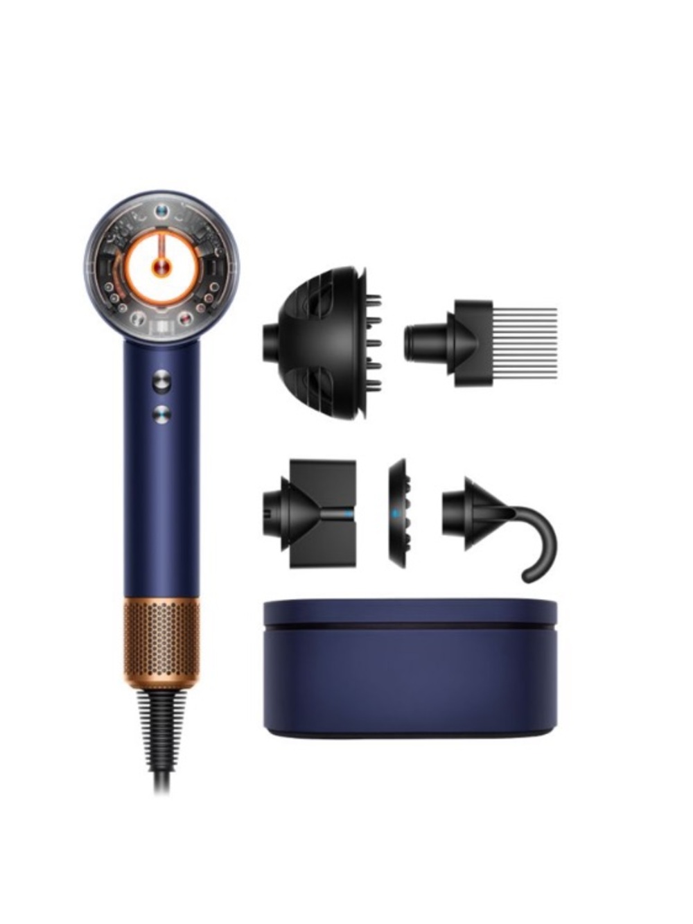 NWT Dyson Supersonic Nural Hair  Dryer in Prussian Blue with Copper Accents